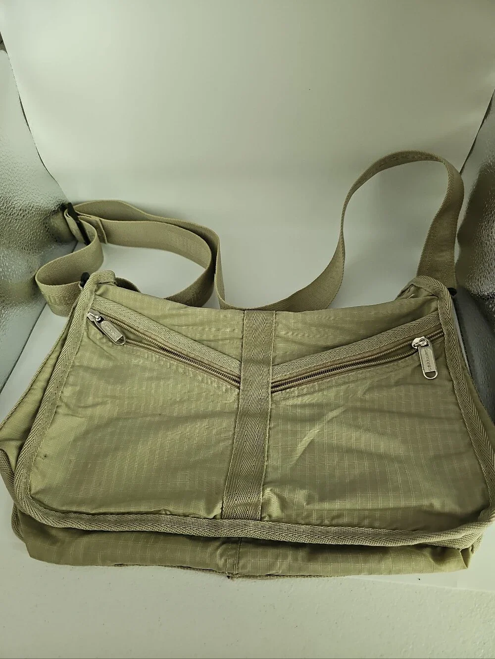 Samsonite Light Olive Green Messenger Crossbody Bag